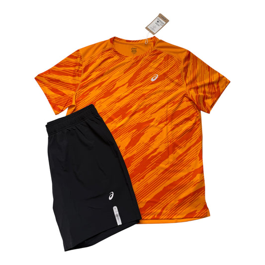 Asics Core T-Shirt/Shorts Set - Orange